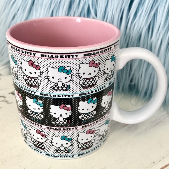 Hello Kitty, Ceramic, Coffee, Mug, With, Pink, Interior, Large, 20oz, Mug, NWT - Picture 3 of 10